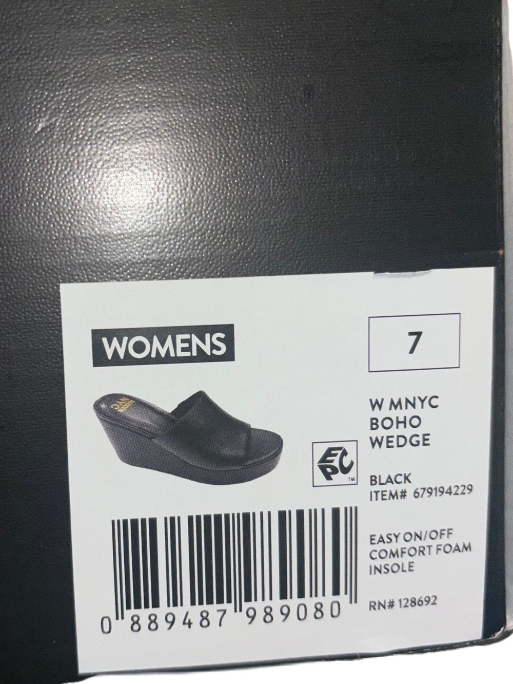 Madden NYC Black Platform Boho Wedge Slide on Sandals - Women's 7 - Picture 9 of 15
